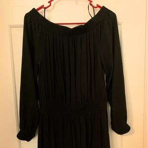 Off the shoulder little black dress